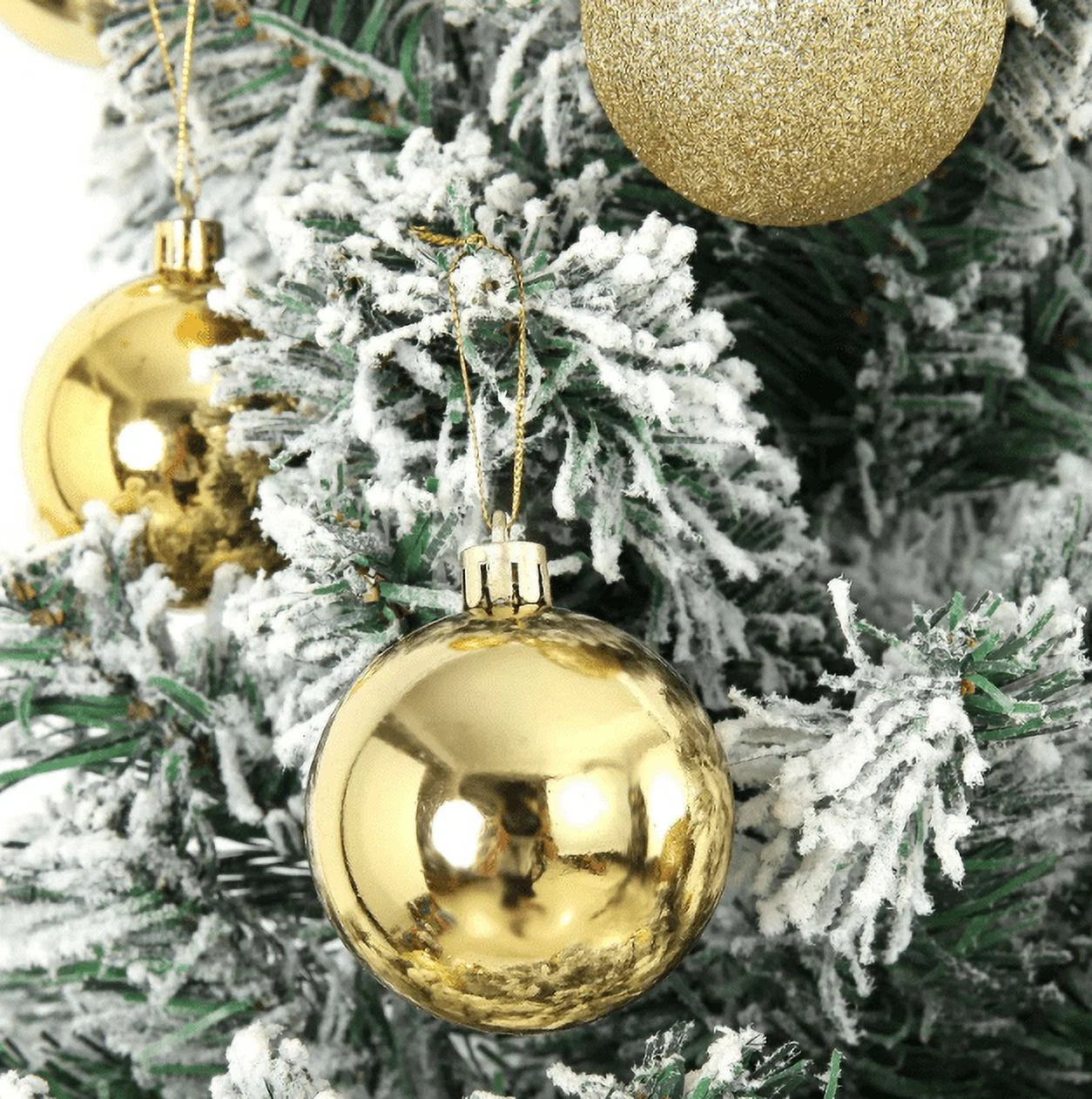 24Pcs Mini Christmas Balls Ornaments, Small Shatterproof Christmas Baubles for Xmas Christmas Tree, 1.18 Inch Hanging Ball for Holiday Wedding Party Christmas Decorations