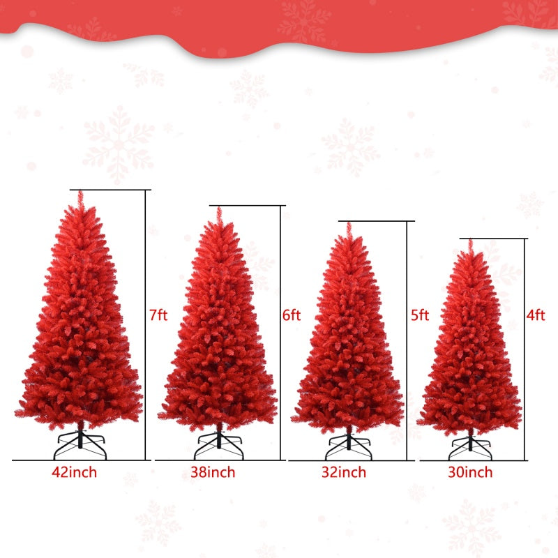 PVC Christmas Tree, Christmas Decorations, Red