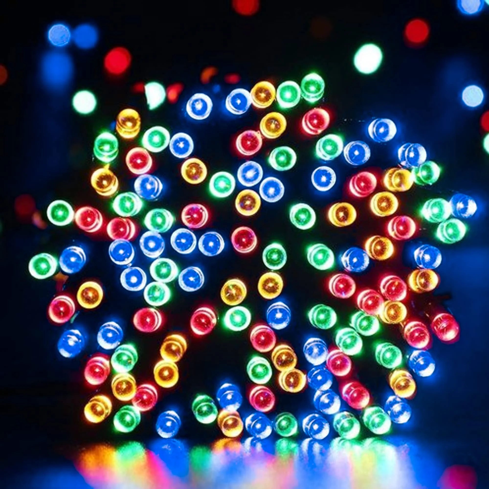 98Ft 300 LED Christmas Lights Outdoor Indoor Green Wire Twinkle Christmas Tree String Lights, Muiticolor