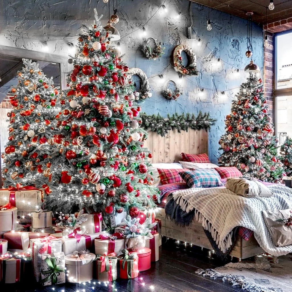 200Ft 600 LED Plug in Christmas Lights Green Wire Twinkle Christmas Tree Lights, White