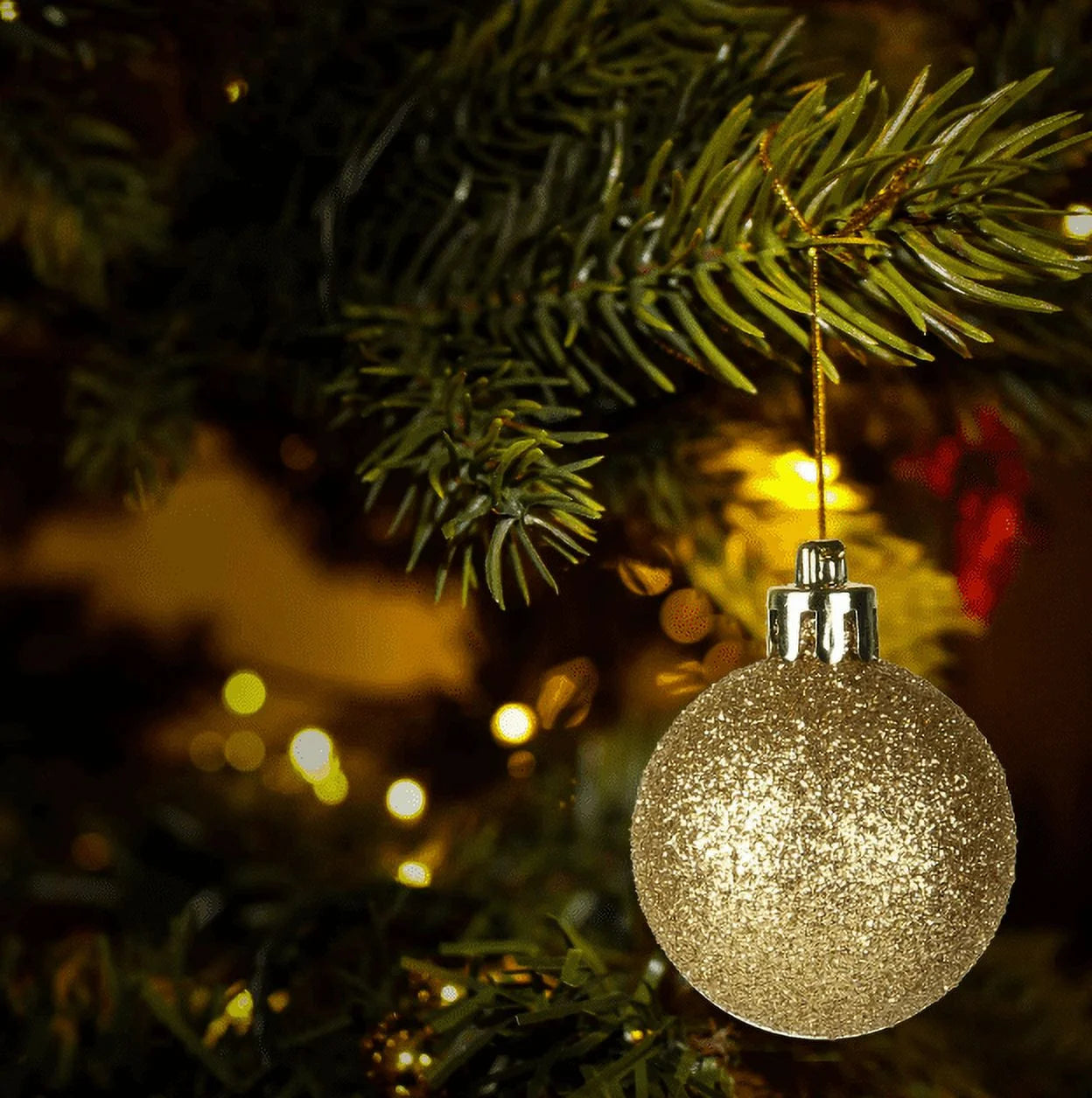 24Pcs Mini Christmas Balls Ornaments, Small Shatterproof Christmas Baubles for Xmas Christmas Tree, 1.18 Inch Hanging Ball for Holiday Wedding Party Christmas Decorations